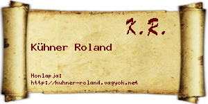 Kühner Roland névjegykártya