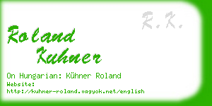 roland kuhner business card