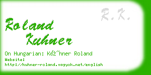 roland kuhner business card